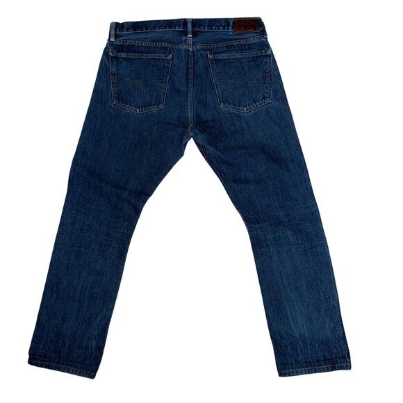 Vintage Ralph Lauren Mens Straight Leg Jeans 36 30 Dark Wash Blue Denim - Picture 5 of 8